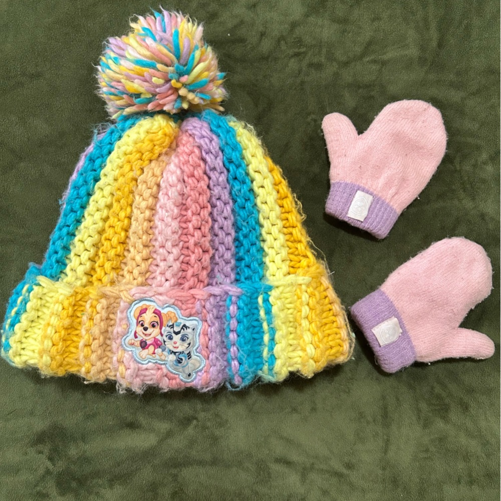 Paw Patrol Girls Winter Hat & Gloves Set